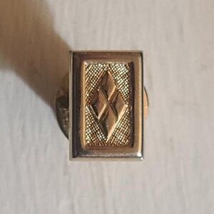 Swank Four 4 Diamonds Vintage Mid Century 1960's Lapel Pin Tie Tack